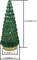 Set of 2 Mercury Glass Christmas Tree Tabletop with Lights (Green)